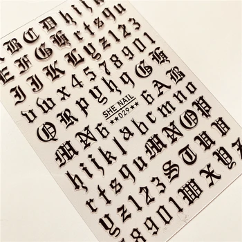 SHE - 002 to 029 İngilizce alfabe Yıldız 3D Geri tutkal Tırnak çıkartma Tırnak etiket Tırnak dekorasyon Tırnak tasarım Tırnak aracı Tırnak süsleme