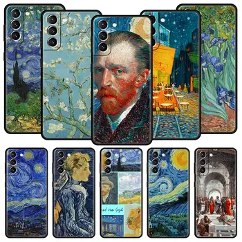 Van Gogh Sanat Estetik Melek Telefon Kılıfı İçin Samsung Galaxy S22 S20 FE S10 Artı S21 Ultra 5G S10E S9 S8 Not 10 Lite 20 Kapak