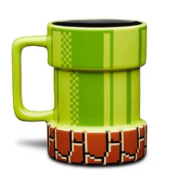 420ML Süper Mario Su Borusu Seramik Kupa Karikatür 3D Kahve Kupa Bira Drinkware Kanalizasyon Bardak Doğum Günü Noel Hediyesi Arkadaşlar Veya Çocuklar İçin