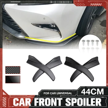 1 Çift Evrensel Siyah / Araba Karbon Fiber Ekran Araba Tampon Spoiler ön dudak anti-çarpışma Cadillac Lexus Infiniti Nissan
