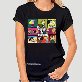 Erkekler T gömlek Mafalda Parodi Tee gömlek siyah GTA tişörtleri kadın T-Shirt 1768D