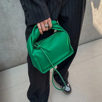Moda Tasarım kadın Kat Kolu omuz çantaları PU Deri Bayan Debriyaj Çanta Çanta Kadın Yeşil Crossbody askılı çanta