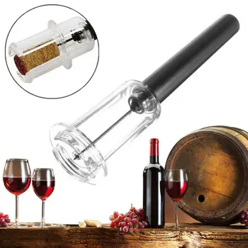 1 ADET Mutfak Paslanmaz Çelik Şarap Şişe Açacağı Hava Basıncı Pin Tipi Kırmızı Şarap Açacağı Cork Popper Tirbuşon Açacakları Parti