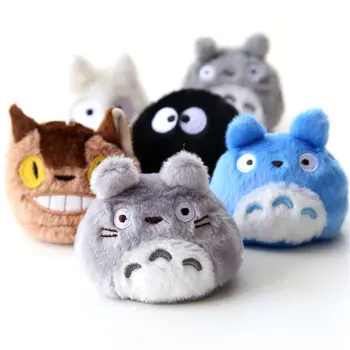 6 adet / takım Tonari hiçbir Totoro peluş oyuncaklar anime Komşum Totoro Fairydust kedi otobüs mini sevimli peluş bebek hediye için