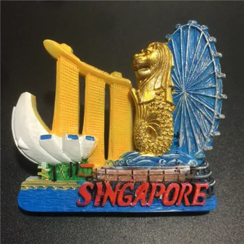 Singapur Hediyelik Eşya buzdolabı mıknatısları seyahat turizm Hatıra hediye el sanatları