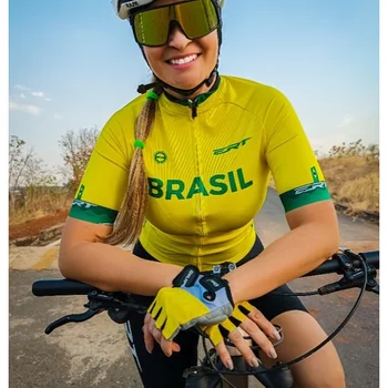 Takım ERT Spor Giyim Bisiklet kadın Kısa Kollu Jersey Setleri Yol Bisiklet Önlüğü Jel Pedi Şort Takımı Uniforme De Ciclismo Ropa Mujer