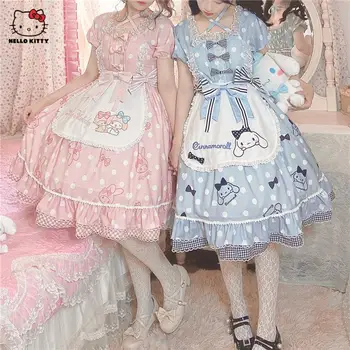 Sanrio Rol Oynamak Prenses Kostüm Karikatür Benim Melody Cinnamonroll Jk Alice Lolita Elbise Giyim Kız Doğum Günü parti giysileri