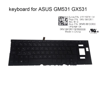GK arkadan aydınlatmalı klavye için Asus ROG Zephyrus S GM531 GX531GM GX531GS GX531GV GX531 GW Yunan Yunanistan dizüstü klavyeler V161162FK1