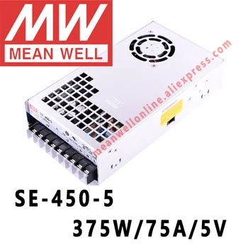 SE-450-5 Ortalama Kuyu 375 W/75A/5 V DC Tek Çıkışlı Güç Kaynağı meanwell online mağaza