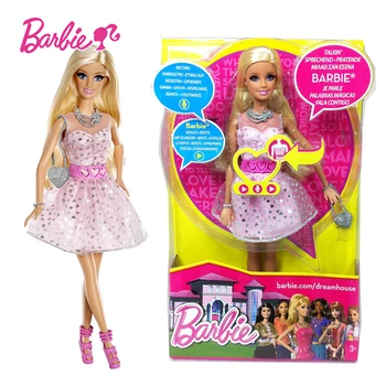 Orijinal Barbie Rüya Konak Oturumu barbie bebek Tek Kız Prenses Hediye çocuk Oyuncakları Kaydedebilirsiniz Modeli Şekil Oyuncak BBX85