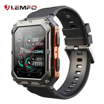 LEMFO C20Pro akıllı saat Erkekler Spor Smartwatch IP68 Su Geçirmez Bluetooth Çağrı 35 Gün Bekleme 123 Spor Modları 1.83 İnç HD Ekran