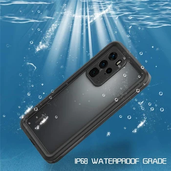 IP68 Su Geçirmez Kılıf İçin Huawei P30 P40 Pro Mate 20 Mate 30 P30 Lite Tam Koruyucu Su geçirmez Darbeye Dayanıklı Sualtı Kapak
