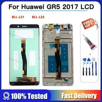 Yüksek Kalite 5.5 inç Huawei GR5 2017 BLL-L21 BLL-L22 lcd ekran dokunmatik ekranlı sayısallaştırıcı grup Çerçeve İle %100 % test edilmiş