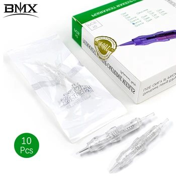 BMX 10 Adet Dövme İğneler Kalıcı Makyaj Makinesi PMU Kartuş İğneler Dövme Makinesi Seti Kaş İğne 1R,2R,3R,5RL