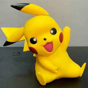 33 cm Pokemon Pikachu 1: 1 Eylem PVC Şekil Anime Cep Canavar Karikatür Süsler Modeli Heykeli Bebekler Oyuncaklar Çocuk Dekor Hediyeler