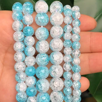 Doğal Mavi Kar Kırık Kristal Beads15 
