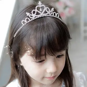 Yeni Rhinestone Tiara Saç Bandı Çocuk Kız Gelin Prenses Kafa Balo Taç K2F8