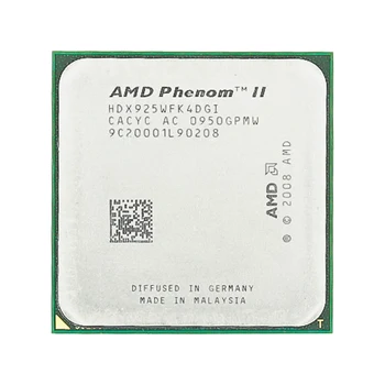 AMD Phenom II X4 925 CPU 2.8 GHz/6 MB L3 Önbellek/Soket AM3 Masaüstü Dört çekirdekli