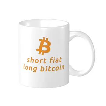 Promosyon Kısa Ve Fiat Ve Uzun Bitcoin Klasik Kupalar Benzersiz Bardak BARDAK Baskı Mizah Grafik Bitcoin kahve fincanları