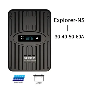EXPLORER-NS 50A/60A MPPT Solar Şarj Regülatörü Tüm Pil Dijital DC12V / 24 V PV Giriş Güneş Paneli Sistemi İzleme
