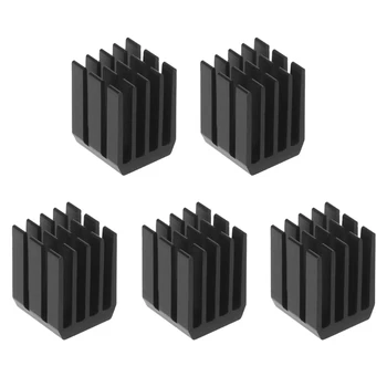 SOĞUTUCU alüminyum radyatör anodize ısı emici elektronik cips soğutma termal pedleri siyah / beyaz 5 adet / paket