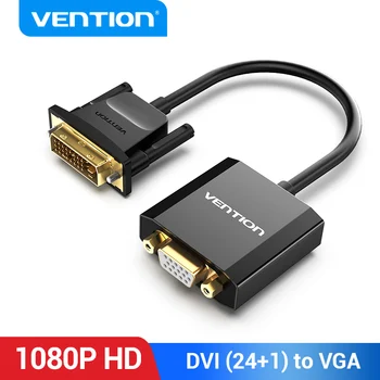 Mukavele DVI D VGA adaptörü 1080P Full HD DVI Erkek VGA Dişi Dönüştürücü Video Kablosu 24 + 1 monitörlü TV Dizüstü DVI D VGA