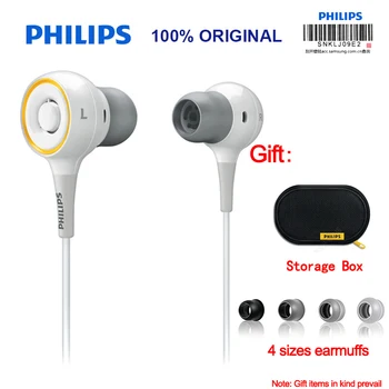Philips SHE6000 Spor Kulaklık Kulak Koşu Kulaklık Bas Stereo 1.2 m Kablo Uzunluğu ile Huawei Xiaomi Galaxy için Ücretsiz hediye İle