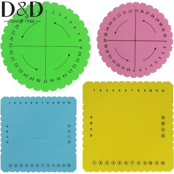 Karışık 4 adet Bilezik Örgü Kumihimo Disk Disk Tepsisi Örgülü halat düğümü Yuvarlak Kare El Yapımı Örgü Aracı Kurulu Kumihimo Diskler