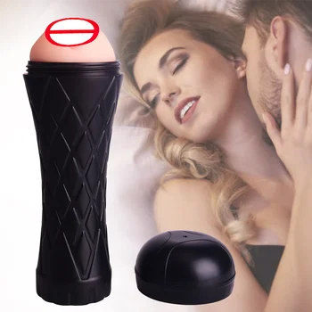 Gerçekçi Vajina Erkek mastürbasyon kupası Vibratör Vakum Cep Pussy Vajina Dayanıklılık Eğitmen Erkekler İçin Mastürbasyon Seks Oyuncakları