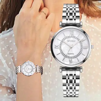 Lüks Mizaç Bayanlar Altın Gümüş çelik bant İzle Odası Moda Trendi Taklidi Kadın Saat Hediye Orologio Donna Mujer часы