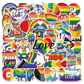 10/50/100 adet / paket Gökkuşağı LGBT Graffiti Estetik Çıkartmalar Gitar Buzdolabı Dizüstü Telefon Araba DIY Çocuk Oyuncak su geçirmez etiket Çıkartması