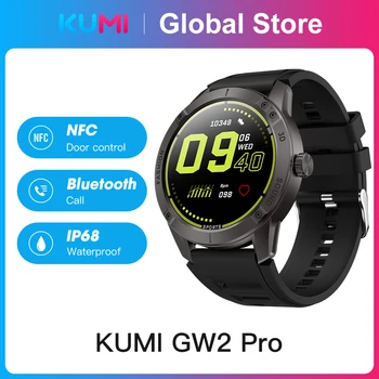 KUMI GW2 Pro Erkekler akıllı bluetooth saat Çağrı Spor Spor Kalp Hızı Kan Basıncı Uyku Monitör IP67 Su Geçirmez Kadın Smartwat