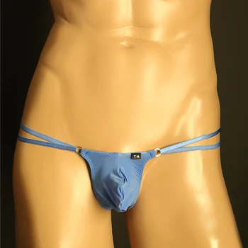 Erkekler Seksi Küçük Kısa U Dışbükey Kese İç Çamaşırı Seksi Low Rise Şort Bikini Thongs G-String Kayma Homme Ultra ince Dize