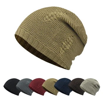 Bere Takke Unisex Şapka Artı boyutu Tahıl desen örgü şapkalar Açık şapkalar Sıcak Rahat Kasketleri Kalınlaşma şapka