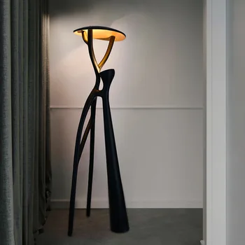 Drop Shipping Modern İskandinav Lüks Tripod Dekoratif Tasarımcı Köşe Ayakta köşe lambası Rgb Led zemin lambası