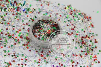 Xmas - 11 Mix parlak noel glitter holografik renkler ve şekiller payetler glitter nail Art veya DIY dekorasyon için 1 paket = 50g