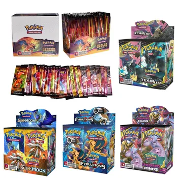 324 Adet / kutu Pokemon Kartları Güneş ve Ay Kayıp Thunder İngilizce Ticaret Kart Oyunu Evrimler Booster Koleksiyon Çocuk Oyuncakları Hediye