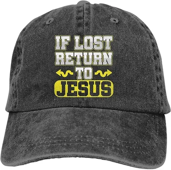 Eğer Kayıp Dönüş İsa Şapka beyzbol şapkası Ayarlanabilir Yıkanabilir kovboy şapkası Denim Kap Erkek Kadın için