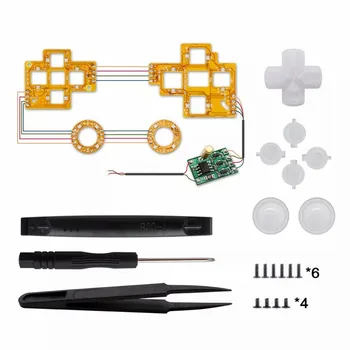 LED model seti İçin PS4 Kablosuz Denetleyici renk ışık kurulu DIY Düğme Analog Joystick Oyun Kolu Gamepad D Pad onarım bölümü