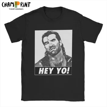 Rıp Jilet Ramon Hey Yo T Shirt Erkekler için Saf Pamuk komik tişört Yuvarlak Yaka Güreş Efsane Tees Kısa Kollu Giyim Baskı