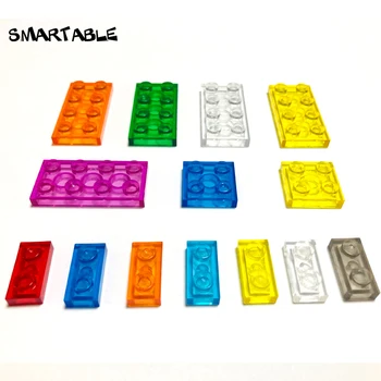 Smartable Plaka 1x2 2x2 2x3 2x4 Şeffaf Yapı Taşı Parçası çocuk için oyuncak Uyumlu Büyük Markalar 3023/3022/3021/3020 100 g / grup