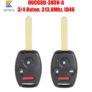 KEYECU OUCG8D-380H-A Araba Uzaktan Anahtar Honda Odyssey 2005-2010 Accord 2003-2007 için 313.8 MHz 3/4 Düğmeler Fob Kontrol ID46 (7941)