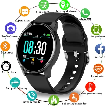 2021 Yeni akıllı saat Erkekler Tam Dokunmatik Ekran Spor Spor İzle IP67 Su Geçirmez Bluetooth Android Ios Smartwatch İçin Erkekler Spor