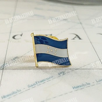 Honduras Ulusal Bayrak Yaka İğneler Kristal Epoksi Metal Emaye Rozeti Boya Broş Hatıra Takım Kişilik Hatıra Hediyeler